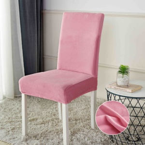 Set huse scaune din catifea, 6 piese, YZR-6P-12, Roz