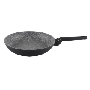 Tigaie aluminiu Zilan ZLN3284, Interior granit, Compatibil inductie, Diametru 22 cm, Maner soft touch
