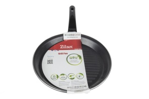 Tigaie grill ZILAN ZLN2126 - 28cm, aluminiu, interior PTFE/teflon, maner ebonita, neagra - Img 4