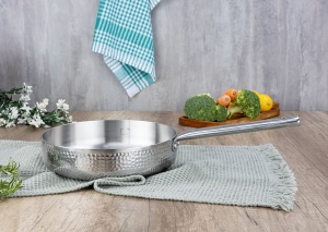Tigaie inalta Zilan ZLN1337 din otel inoxidabil, 1.5L, Diametru 24 cm, Maner nituit, Maner din inox - Img 5