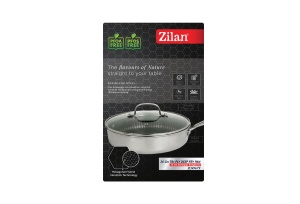 Tigaie inalta Zilan ZLN9679 cu capac tri-ply, inox, antiaderent, protectie la zgarieturi, usor de spalat, 26 cm ,3.2L - Img 5