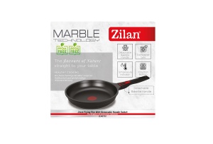 Tigaie Zilan ZLN0705 cu strat inductie, 24 cm, invelis non-aderent, maner detasabil - Img 2