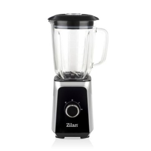 Blender ZILAN ZLN3925, 1.5 l, 2 viteze + Functie impuls, Zdrobire gheata, Vas de sticla, Inox