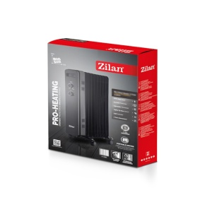 Calorifer electric zilan ZLN8450 Negru, putere 2500W, 11 elementi, siguranta la cadere - Img 2