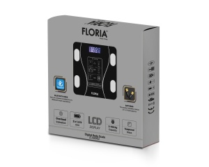 Cantar corporal Zilan ZLN8962 din sticla securizata, capacitate 3-180kg, Aplicatie OKOK, Display LCD - Img 3