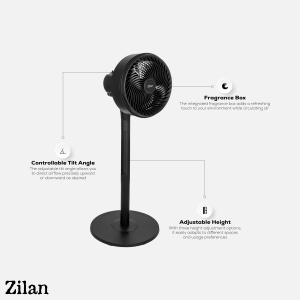 Circulator aer cu picior Zilan ZLN2556 - 65W, grilaj 27cm, inaltime reglabila - Img 7