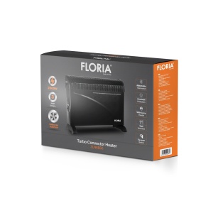 Convector electric TURBO FLORIA ZLN6850, putere 2000W, 3 trepte de putere, termostat reglabil - Img 2
