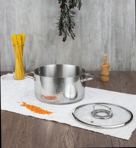 Cratita din inox Zilan ZLN1320, 4.5L, Diametru 24 cm, Manere nituite, Compatibil gaz, inductie electric, Compatibil masina de spalat vase - Img 4