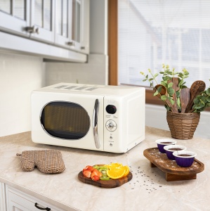 Cuptor cu microunde Zilan ZLN1245 RETRO, Putere 700W, Capacitate 20L, Functie de dezghetare, Afisaj digital, Temporizator - Img 3