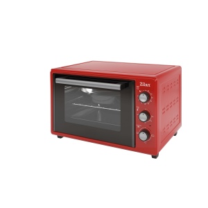 Cuptor electric Zilan ZLN5322 Gusto, Capacitate 35L, Temperatura maxima 250C, Timer, Element incalzire ascuns, Putere 1800W, Rosu - Img 2
