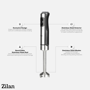 Mixer vertical ZİLAN ZLN3994, 1200W, 15 viteze, functie Turbo, İnox - Img 6