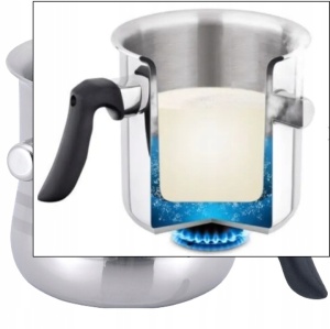 Oala pentru lapte cu fluier Floria ZLN1802 din otel inoxidabil, 3l - Img 3