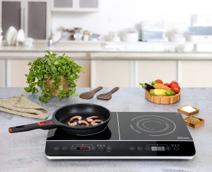 Plita cu inductie Zilan ZLN8088 Neagra, doua ochiuri, putere 3500W, geam din cristal negru - Img 3