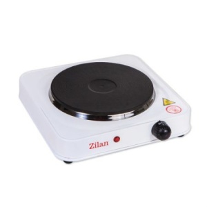 Plita electrica ZILAN Alb ZLN2173, 1500 W, 26 x 26 x 9.5 cm, 1 arzator, cu 5 trepte de reglaj,