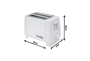 Prajitor de paine Floria ZLN1833 Alb, 700W, 7 nivele de control al temperaturii, buton de oprire - Img 2