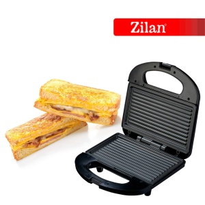 Sandwich Maker Floria ZLN0829, Putere 750W, Placa de tip grill, Antiaderenta, indicator luminos, Negru - Img 3