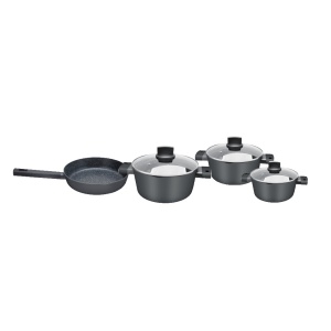 Set de oale Zilan ZLN0959 Negru, cu 7 piese, invelis din marmura si manere fine la atingere - Img 2