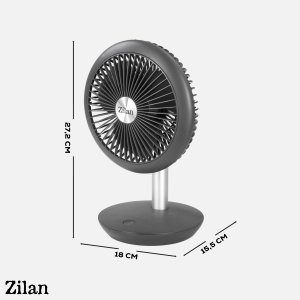 Ventilator de masa reincarcabil USB ZILAN ZLN4000 - 5W, 4 viteze, autonomie 15h - Img 5