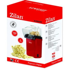 Aparat Pentru Popcorn Zilan ZLN8046, Rosu Putere 1200W, sistem cu jet de aer cald - Img 2