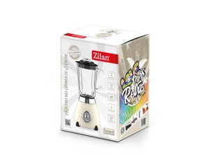 Blender Retro Zilan ZLN1207, putere 500W, capacitate 1.5L, 2 trepte de viteza, functie Pulse, vas din sticla, lame din otel inoxidabil - Img 5