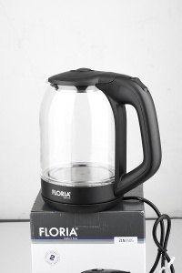 Cana fierbator din sticla FLORIA ZLN3505, Leduri iluminare apa, Putere 1500 W, Capacitate 1.8L - Img 2
