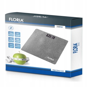 Cantar electronic de persoane Floria ZLN1987 Gri, ecran LCD, capacitate maxima 150 kg - Img 3