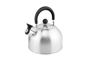 Ceainic din inox cu fluier Floria ZLN1276, Exterior polishat, Compatibil gaz, electric inductie, Capacitate 3L