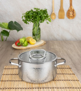 Cratita din inox Zilan ZLN1313, 2.5L, Diametru 20 cm, Manere nituite, Compatibil gaz, inductie electric, Compatibil masina de spalat vase - Img 4