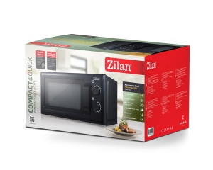 Cuptor cu microunde Zilan ZLN1222, 20 L, 700W, mod pentru dezghet, 6 trepte de putere, Negru - Img 2