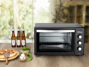 Cuptor electric cu ventilator ZILAN ZLN3727 Negru, Capacitate 45L, Putere 2000W, Geam dublu, Temporizator 60 min, Temperatura maxima 230 grade celsius - Img 5