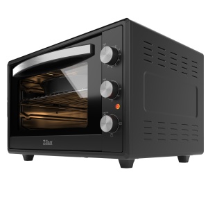Cuptor electric Zilan ZLN2433, Putere 2000W, Capacitate 65L, Geam dublu, Timer, Termostat, 3 trepte putere, interior emailat, Negru - Img 2