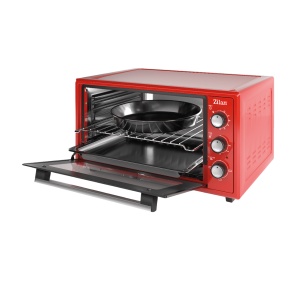 Cuptor electric Zilan ZLN5650, Putere 2000W, Capacitate 45L, Timer, Termostat, 3 trepte putere, interior emailat, Rosu - Img 3