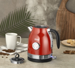 Fierbator RETRO Zilan ZLN7033 Rosu, Capacitate 1.7 Litri, Putere 2200W, Rotire 360 - Img 3