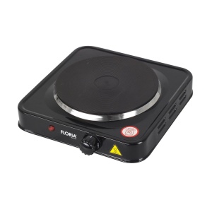 Plita electrica Floria ZLN2828, 25 x 25 x 5 cm, Negru 1 ochi, Putere 1500W,
