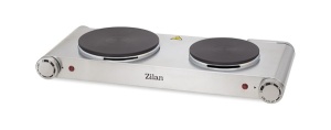 Plita electrica inox ZILAN ZLN0542, 58x33 cm, 2 ochiuri, 2250W - Img 3
