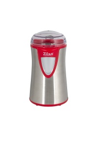 Rasnita cafea electrica, Zilan ZLN8012,Argintiu Rosu 150 W, inox, cutite macinare otel inoxidabil