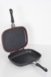 Tigaie dubla ZILAN ZLN9522,culoare negru Diametru 30 cm, garnitura silicon rezerva, - Img 3