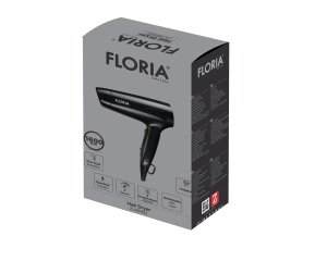 Uscator de par Floria ZLN9402, 1600W, 2 trepte de viteza, 3 trepte de temperatura, protectie la supraincalzire, Negru - Img 2