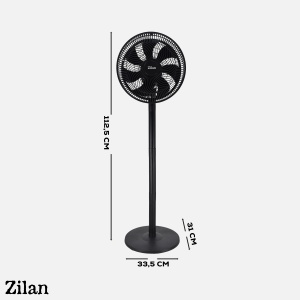 Ventilator de circulatie 12" ZILAN ZLN2558 - viteza inalta, 3 trepte - Img 2