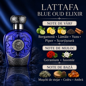 Lattafa Blue Oud Elixir – Apă de Parfum pentru Bărbați, 100 ml - Img 2