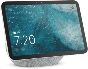 Amazon Echo Show 8. Virtual assistant: Amazon Alexa, Shape: Rectangle, Product colour: White. Display diagonal: 22.1 cm (8.7"), Camera resolution (numeric): 13 MP. Woofer diameter: 7.1 cm. Connectivity technology: Wired & Wireless, Wi-Fi standards: