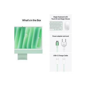 Apple iMAC 24" Retina 4.5k/ Apple M4 (CPU 10-core, GPU 10-core, Neural Engine16-core)/24GB/512GB - Green - INT KB (2024)