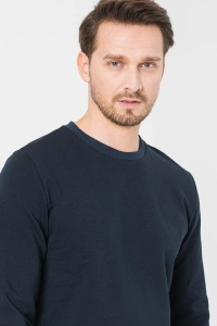 BLUZA COTON CASUAL BARBATI NAVY-M - Img 5