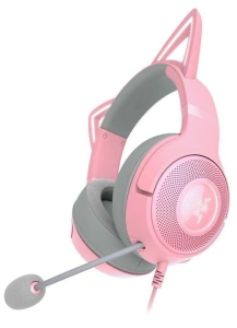 Casti Head-band RAZER Kraken Kitty V2 Quartz Edition, Cu fir, Roz