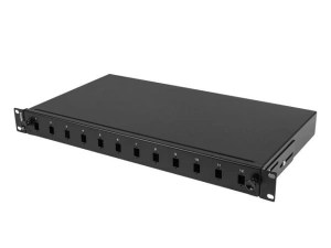 Patch panel fibră rack 19" 1U 12x SC