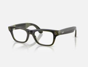 Ray-Ban Meta Blayzer Optics Gen 2 AI Glasses Shiny Transparent Dark Olive/Demo