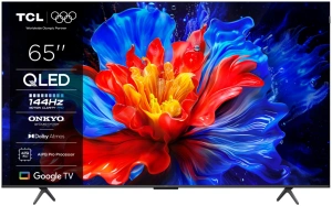 Televizor TCL QLED 65P8K, 164 cm, Smart Google TV, 4K Ultra HD, 144Hz, Clasa F, Onkyo