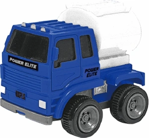 VEHICULE CU FRICTIUNE, SCARA 1/43, 10CM, AUTOCISTERNA ALBASTRA