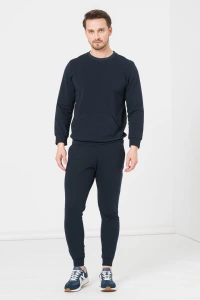 BLUZA COTON CASUAL BARBATI NAVY-M - Img 2