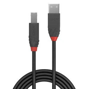 Cablu Lindy 2m USB 2.0 TipA la TipB Anth - Img 2